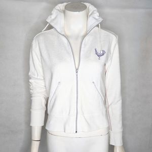 VTG Terry Cloth White Track Jacket Rare